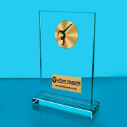 Gymnastics Thick Glass Plaque with Black Presentation Box