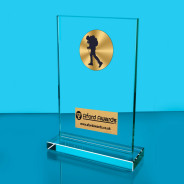 Hiking Thick Glass Plaque with Black Presentation Box