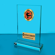 Karate Thick Glass Plaque with Black Presentation Box