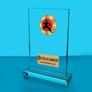 Martial Arts Thick Glass Plaque with Black Presentation Box