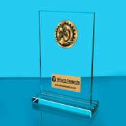 Mountain Biking Thick Glass Plaque with Black Presentation Box
