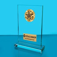 Multi Star Thick Glass Plaque with Black Presentation Box