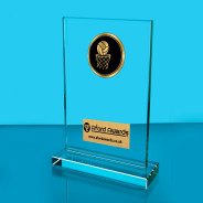 Netball Thick Glass Plaque with Black Presentation Box