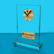 Rounders Thick Glass Plaque with Black Presentation Box