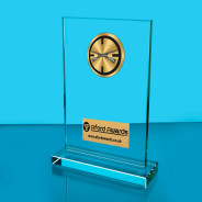 Shooting Thick Glass Plaque with Black Presentation Box