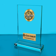 Shooting Thick Glass Plaque with Black Presentation Box