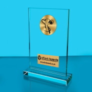 Singing Thick Glass Plaque with Black Presentation Box