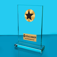 Star Thick Glass Plaque with Black Presentation Box