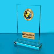 Surfing Thick Glass Plaque with Black Presentation Box