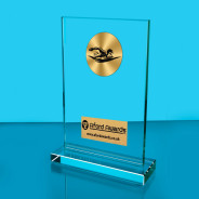 Swimming Thick Glass Plaque with Black Presentation Box
