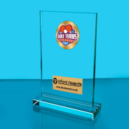 Table Tennis Thick Glass Plaque with Black Presentation Box