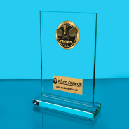 Tennis Thick Glass Plaque with Black Presentation Box