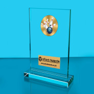 Ten Pin Bowling Thick Glass Plaque with Black Presentation Box