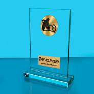 Wheelchair Sports Thick Glass Plaque with Black Presentation Box
