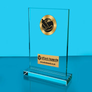 Water Skiing Thick Glass Plaque with Black Presentation Box