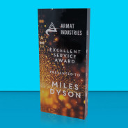 Colour Printed Rectangle Acrylic Award