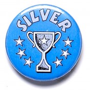 Silver Cup Button Badge