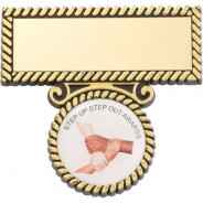 Black /Gold Plastic Badge and Bar 