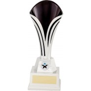 Silver and Black Fluted Cup
