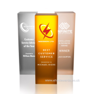 Chroma Gold, Silver and Bronze Crystal Column Award