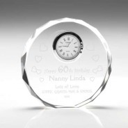 Clear Glass Round Clock