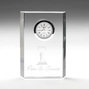 Clear Glass Rectangle Clock