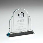 Clear Glass Arched Clock