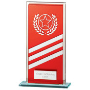 Talisman Mirror Glass Award Red/Silver