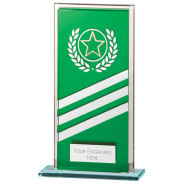 Talisman Mirror Glass Award Green/Silver