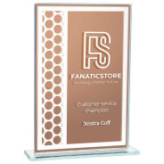Titanium Mirrored Glass Award Bronze 