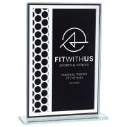 Titanium Mirrored Glass Award Black 