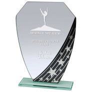 Starlight Hex Jade Glass Award Black 