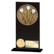 Ikon Hero Darts Glass Award Jet Black