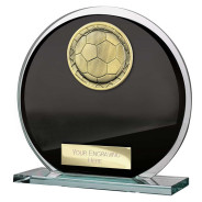 Seismic Superstar Football Circle Plaque Black & Silver