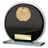Seismic Multisport Circle Plaque Black & Silver