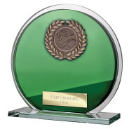 Seismic Multisport Circle Plaque Green & Silver