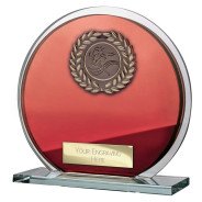 Seismic Multisport Circle Plaque Red & Silver