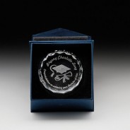 York Optical Crystal Paperweight