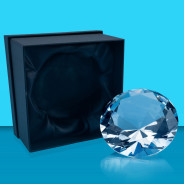 Crystal Paperweight in Black Presentation Box