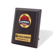 American Football Walnut Plaque with Strut