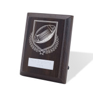 UV Colour Printed American Football Walnut Plaque with Strut