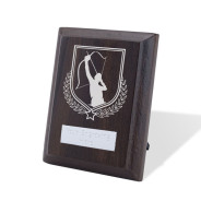 UV Colour Printed Archery Walnut Plaque with Strut