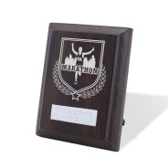 UV Colour Printed Marathon Walnut Plaque with Strut