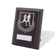 UV Colour Printed Athletics Walnut Plaque with Strut