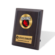 Boxing Walnut Plaque with Strut