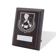 UV Colour Printed Boxing Walnut Plaque with Strut