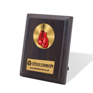 Boxing Walnut Plaque with Strut