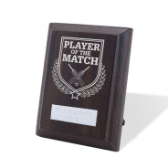 UV Colour Printed Cricket Player of the Match Walnut Plaque with Strut