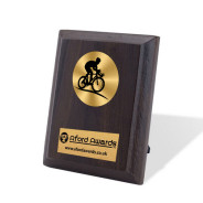 Cycling Walnut Plaque with Strut