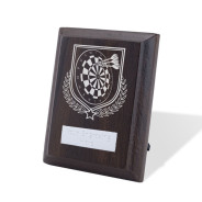 UV Colour Printed Darts Walnut Plaque with Strut